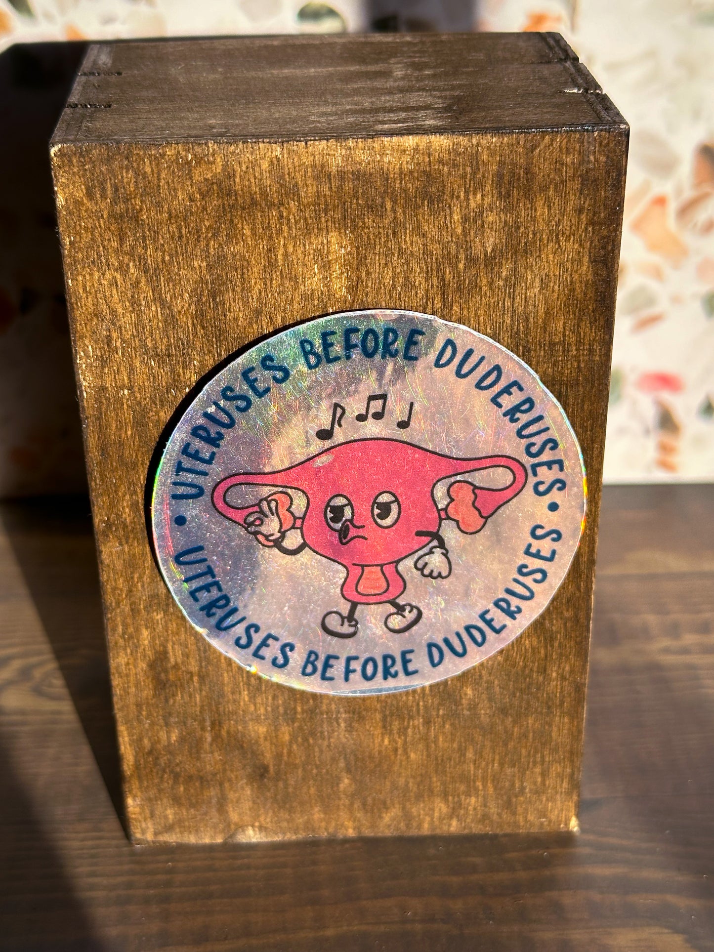 Uteruses before Duderuses Sticker