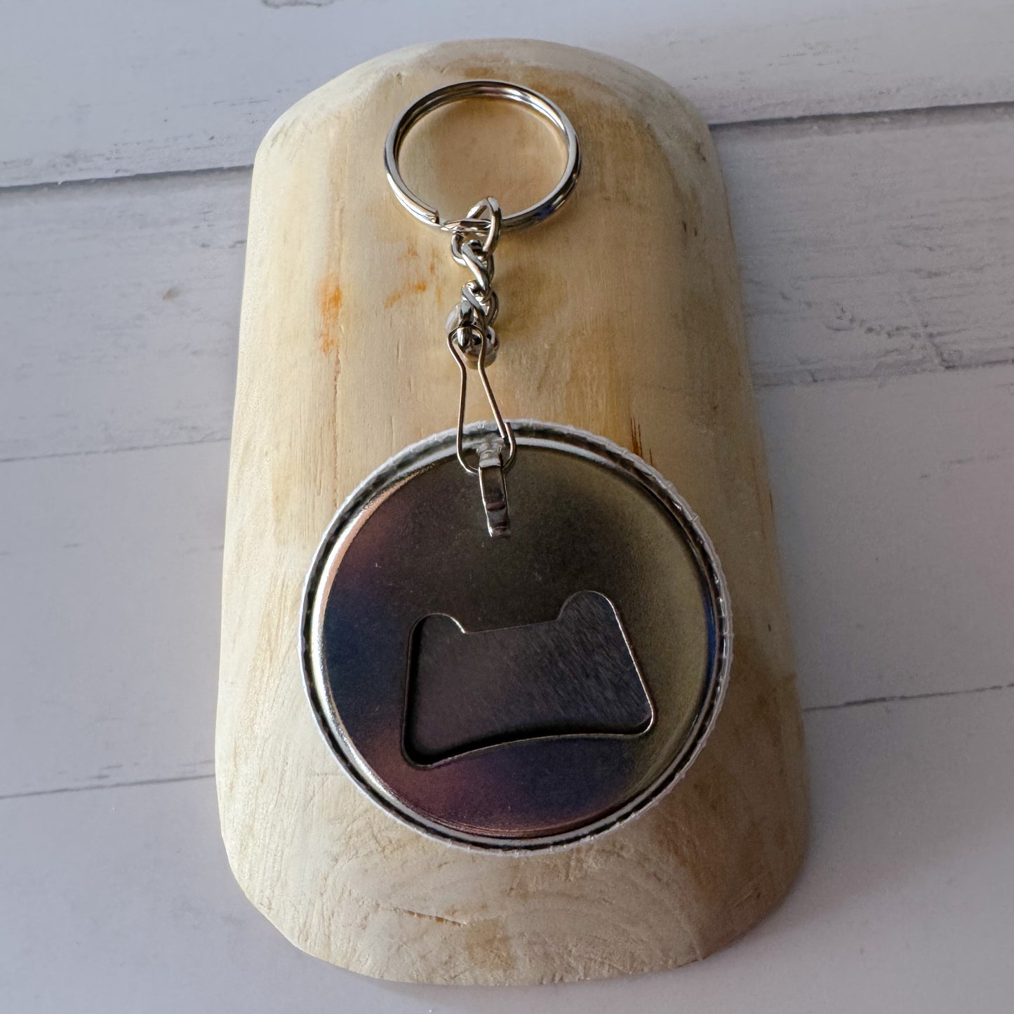 Bad Bitch Female Scientist Bottle Opener Keychain