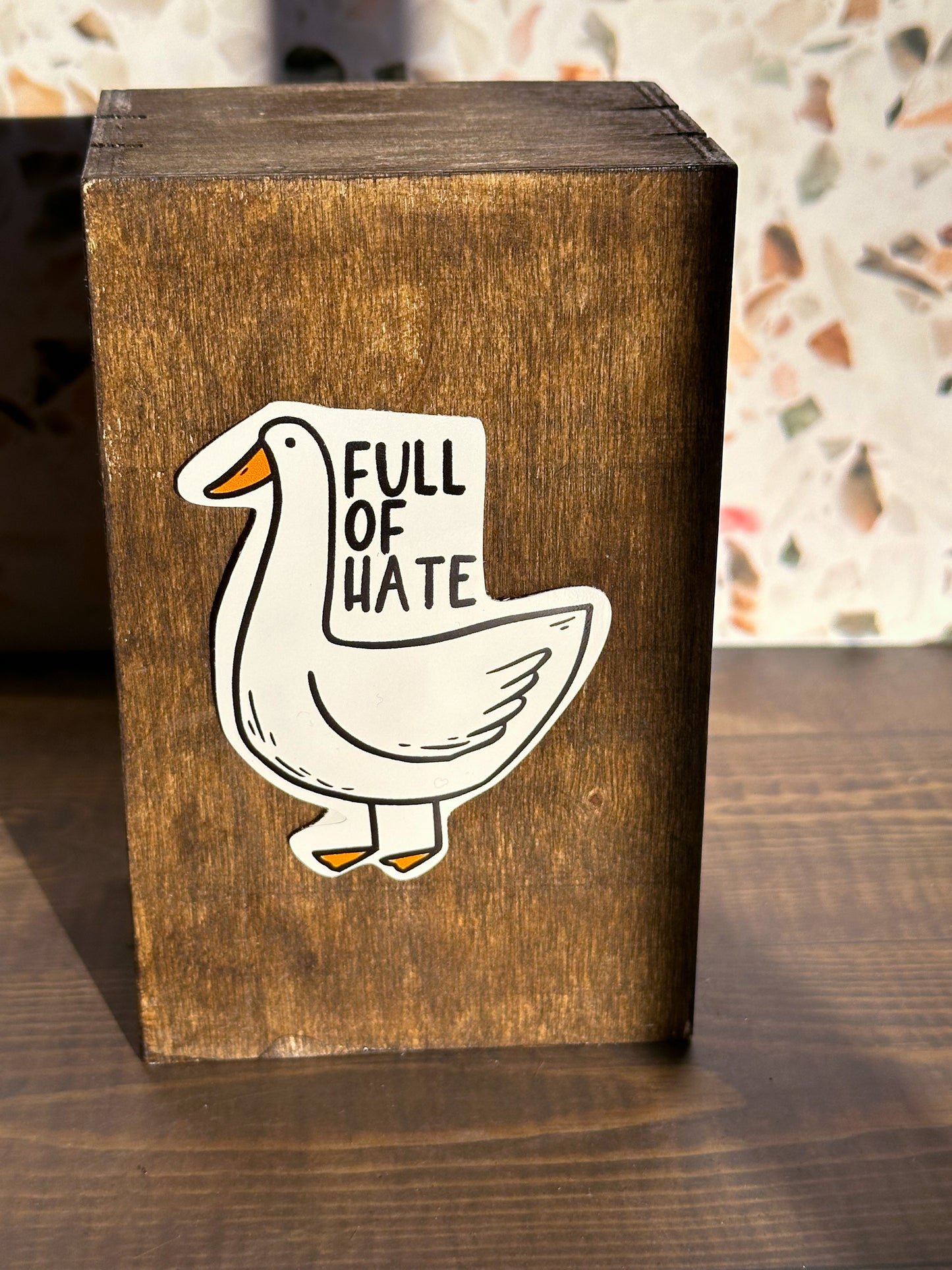 Full of Hate Goose Sticker