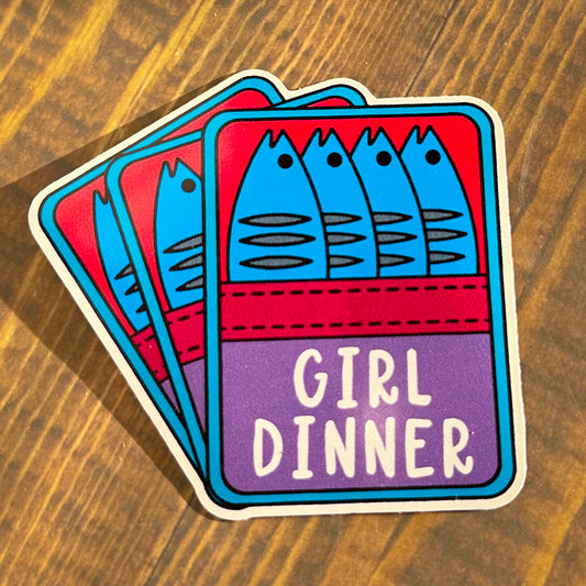 Girl Dinner Sardines Sticker