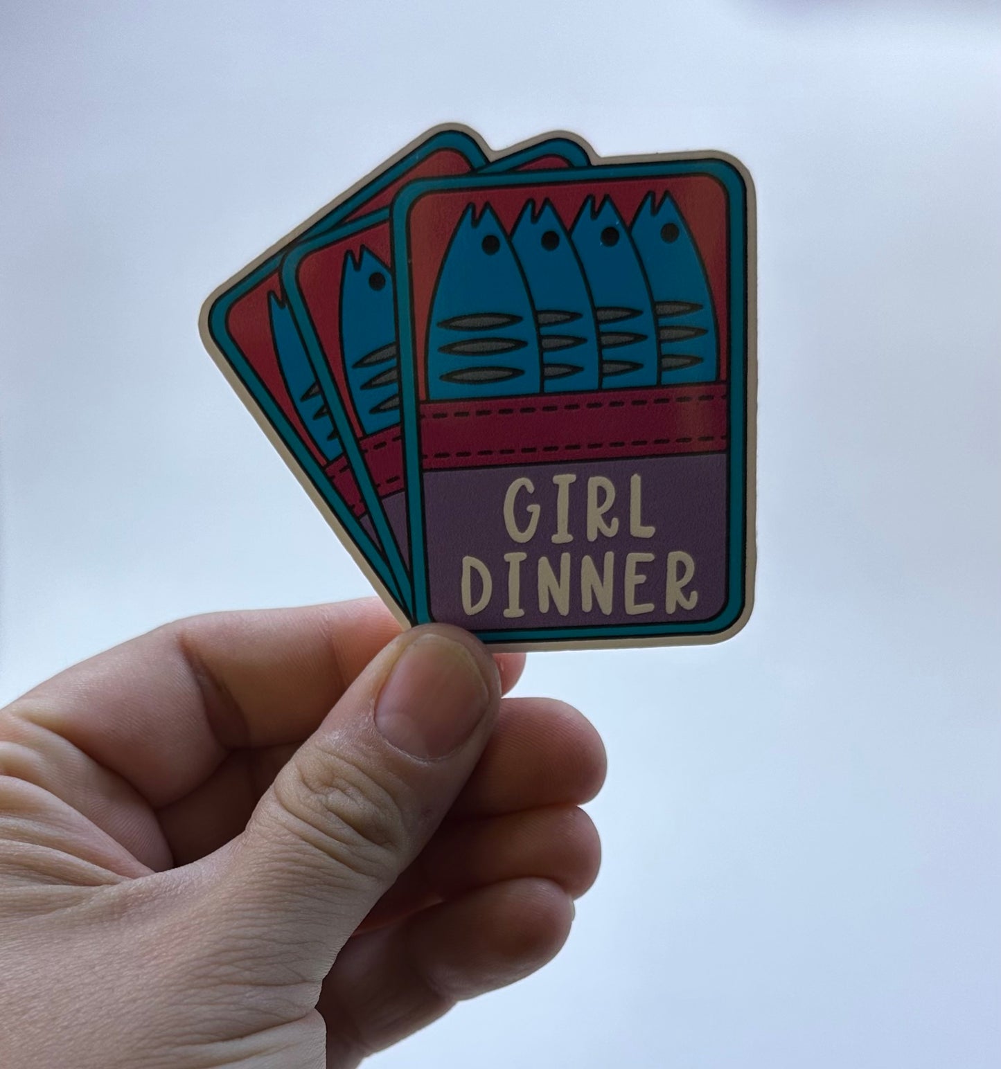 Girl Dinner Sardines Sticker