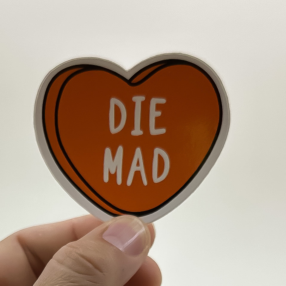 Die Mad Candy Heart Sticker
