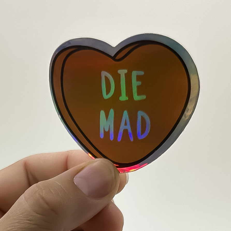 Die Mad Candy Heart Sticker