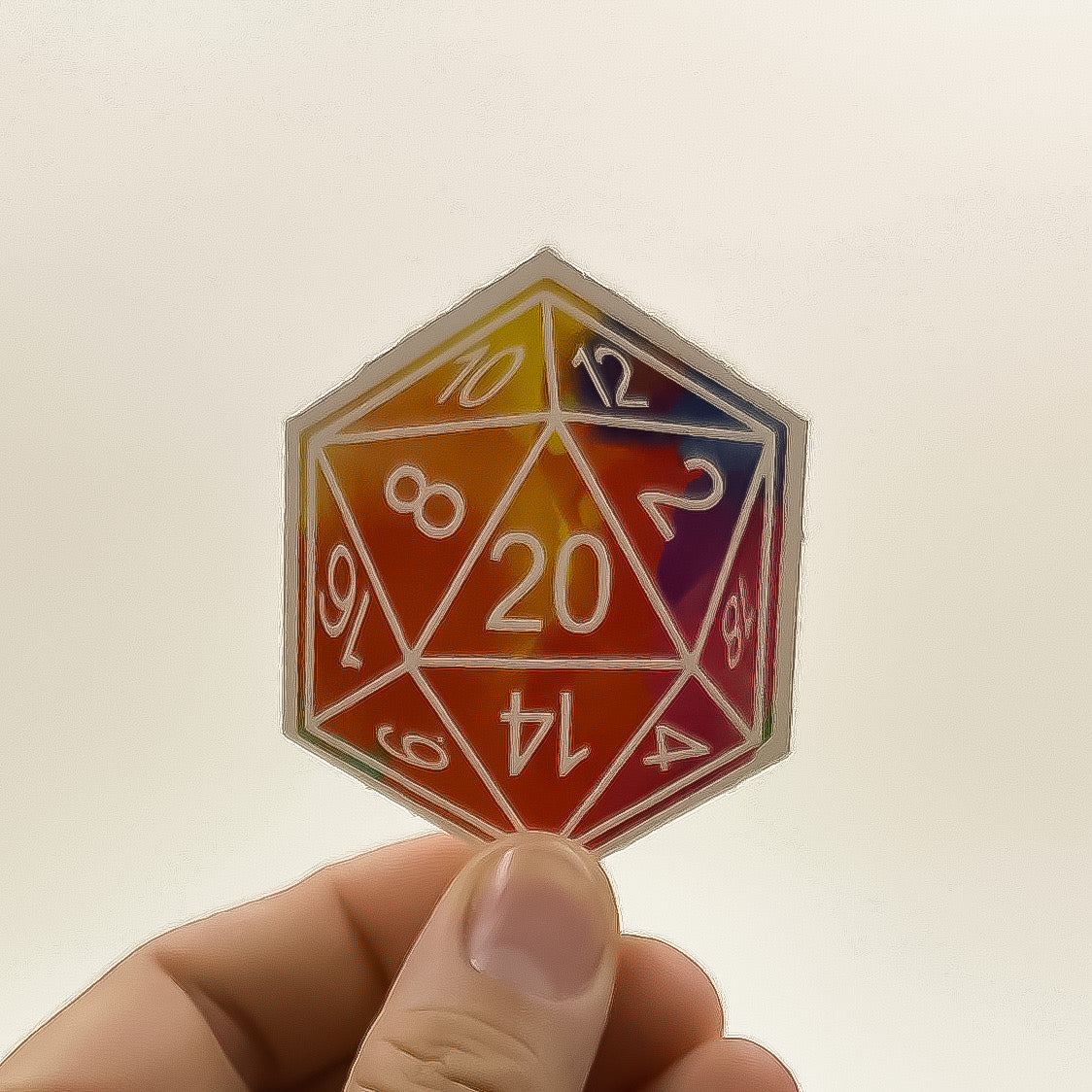 D20 Watercolor Sticker