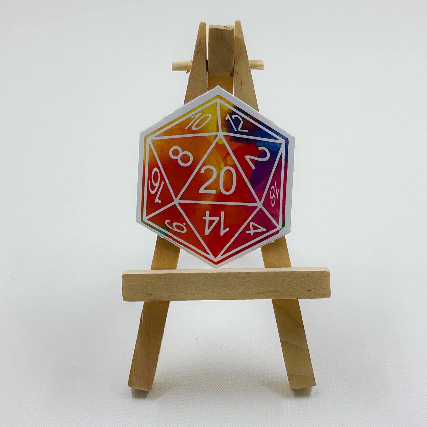 D20 Watercolor Sticker
