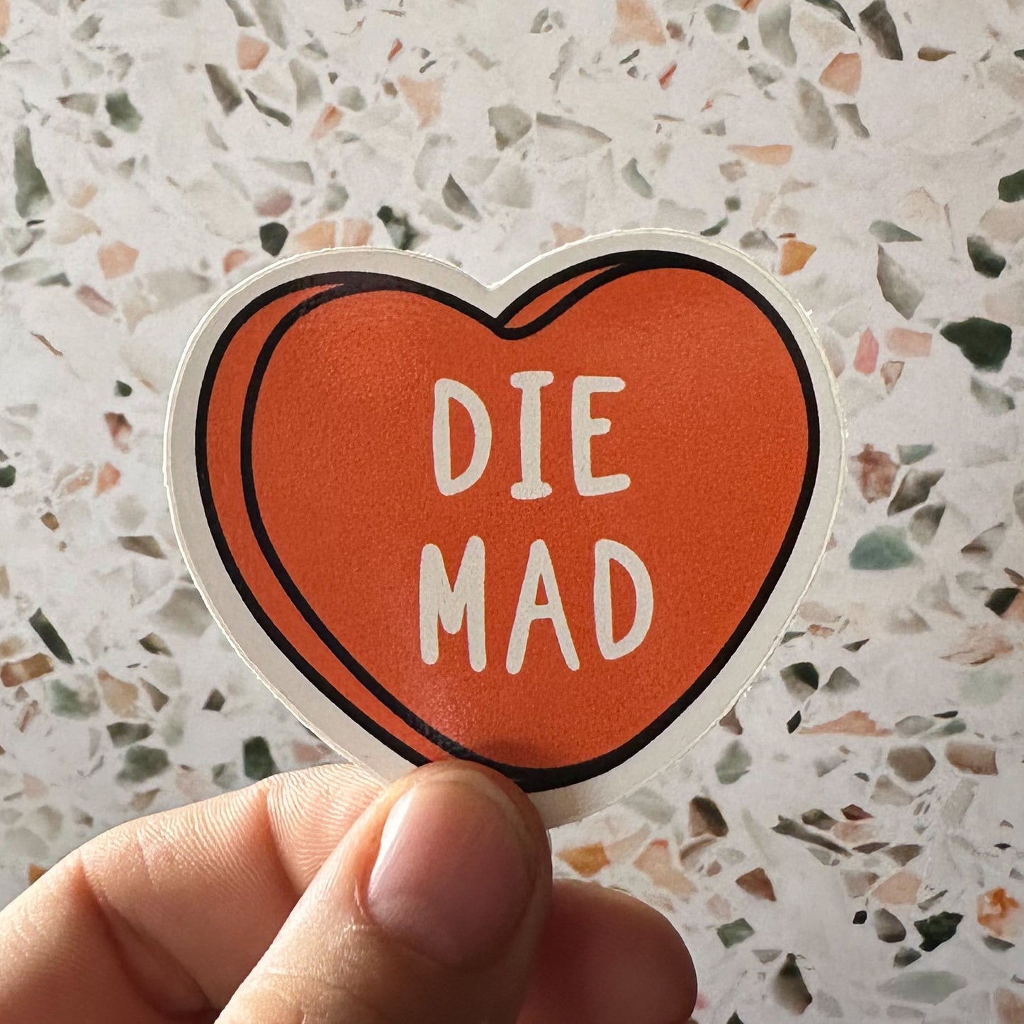 Die Mad Candy Heart Sticker