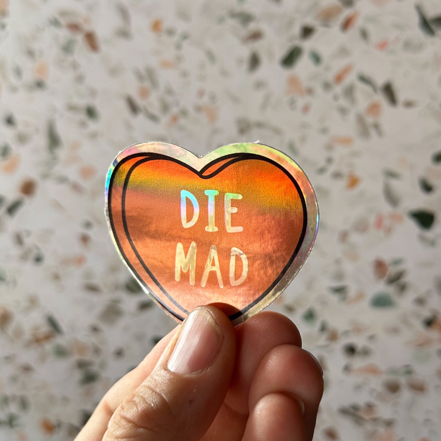 Die Mad Candy Heart Sticker