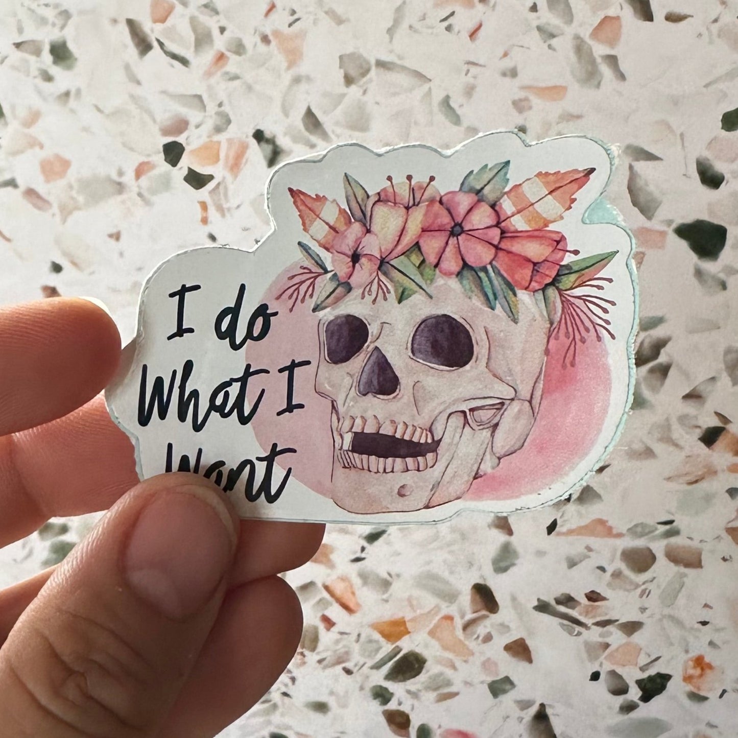 I do what I want Skull Sticker