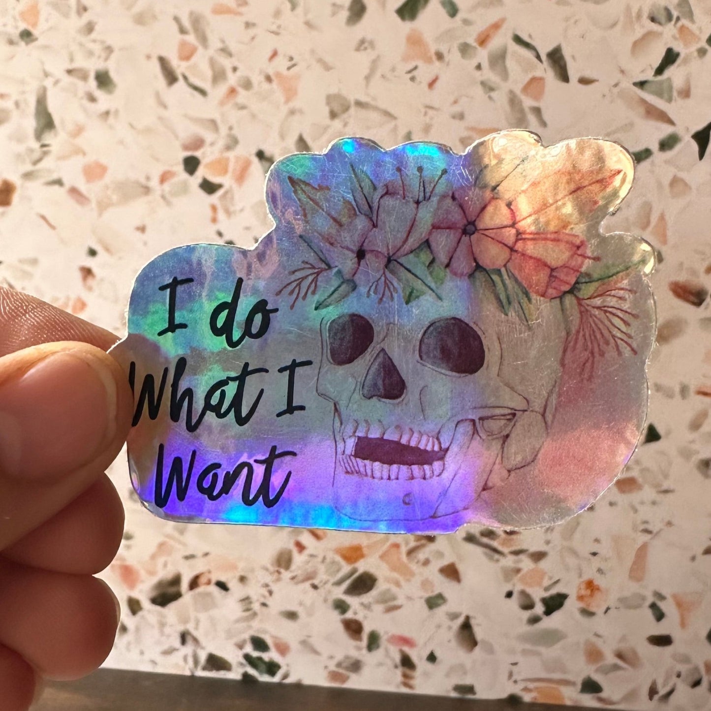 I do what I want Skull Sticker