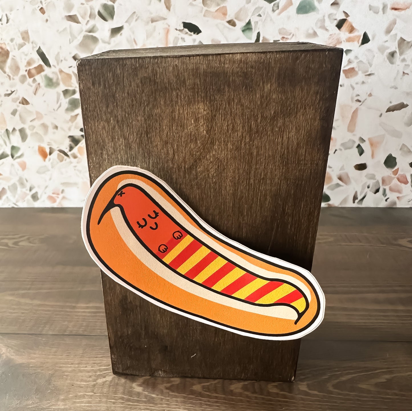 Sleepy Hot Dog Sticker