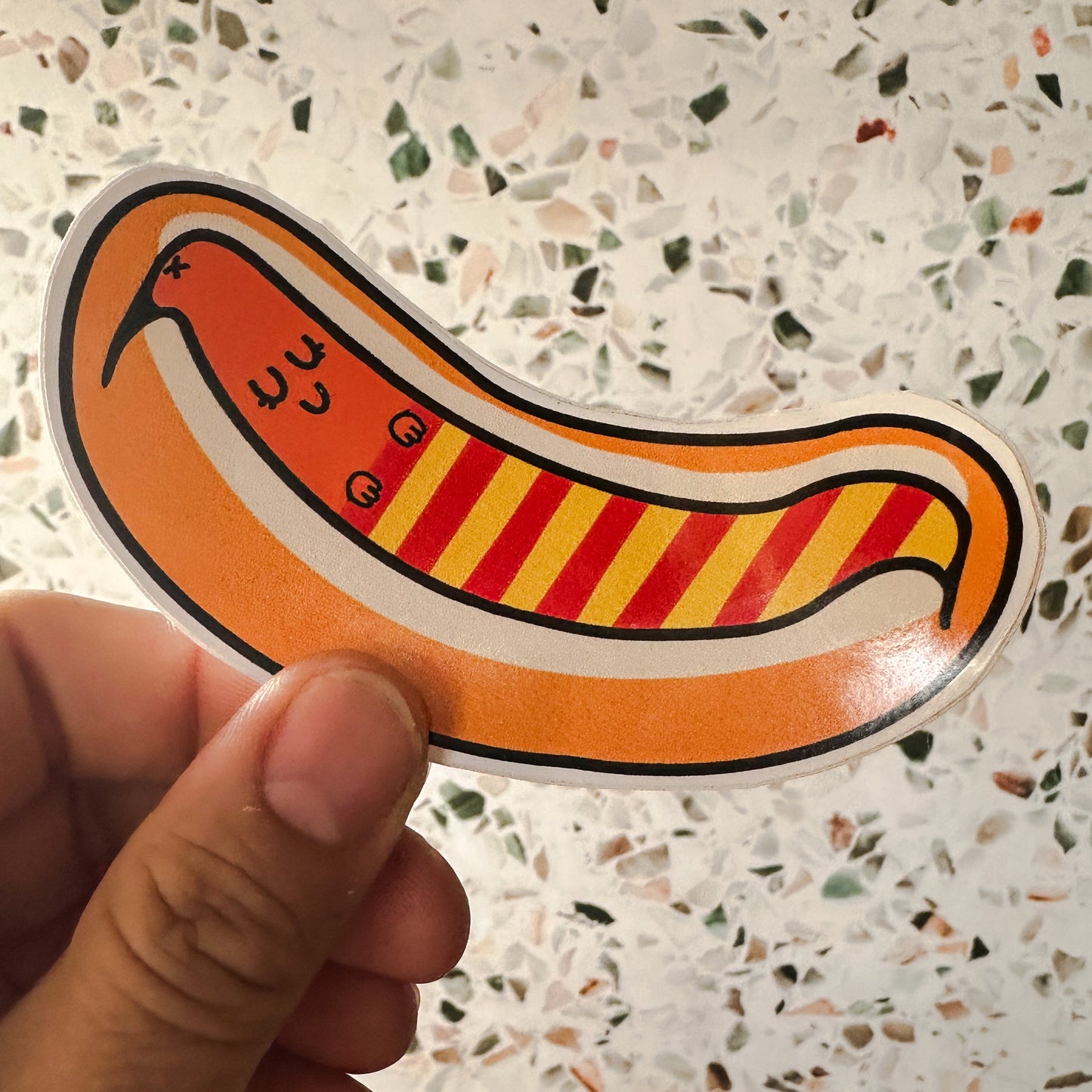 Sleepy Hot Dog Sticker