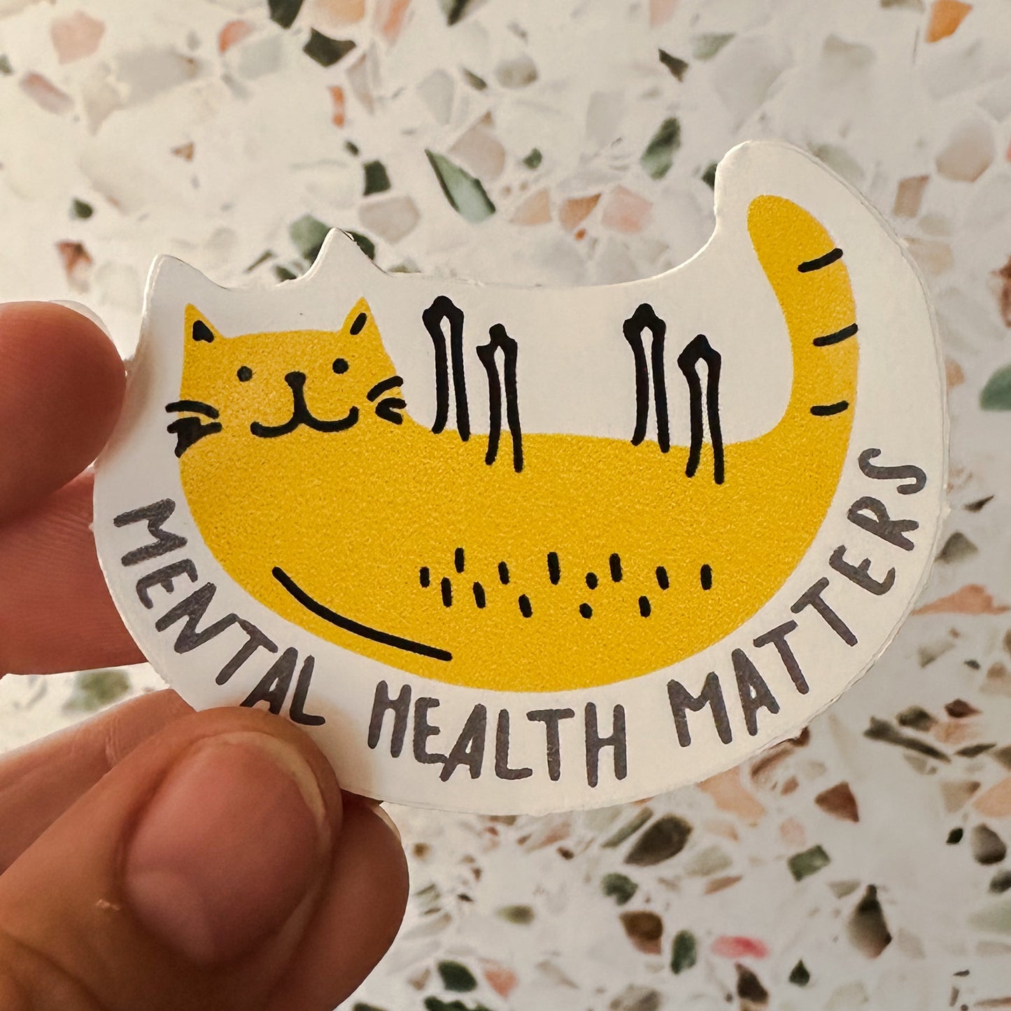Mental Health Matters Cat Sticker
