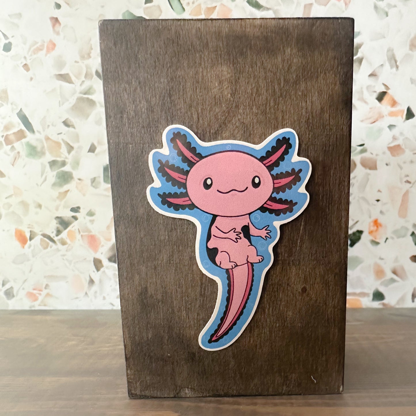 Pink Axolotl Sticker