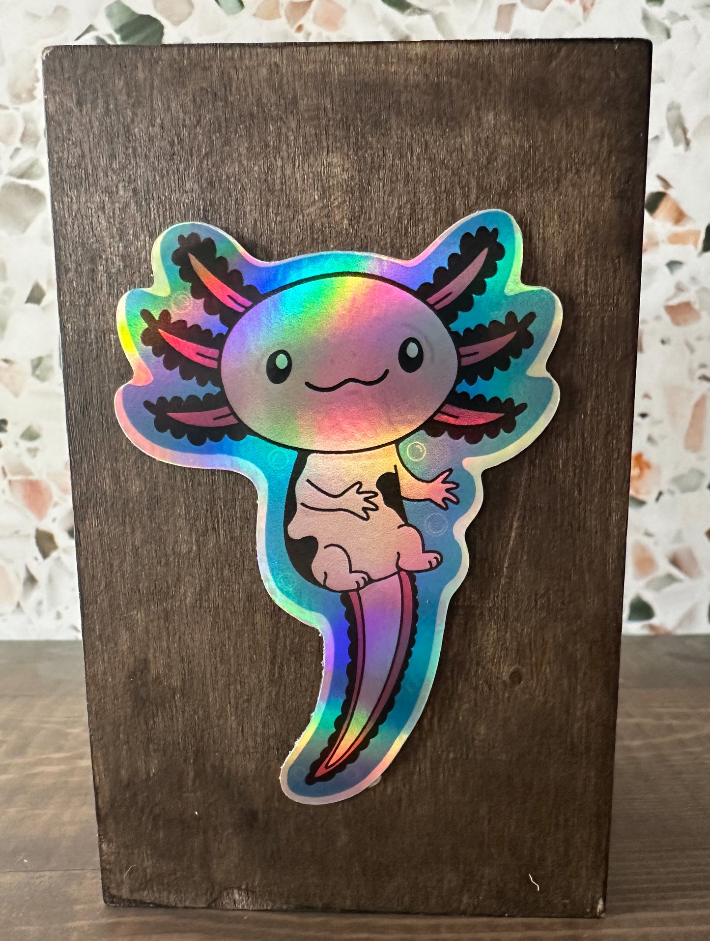 Pink Axolotl Sticker