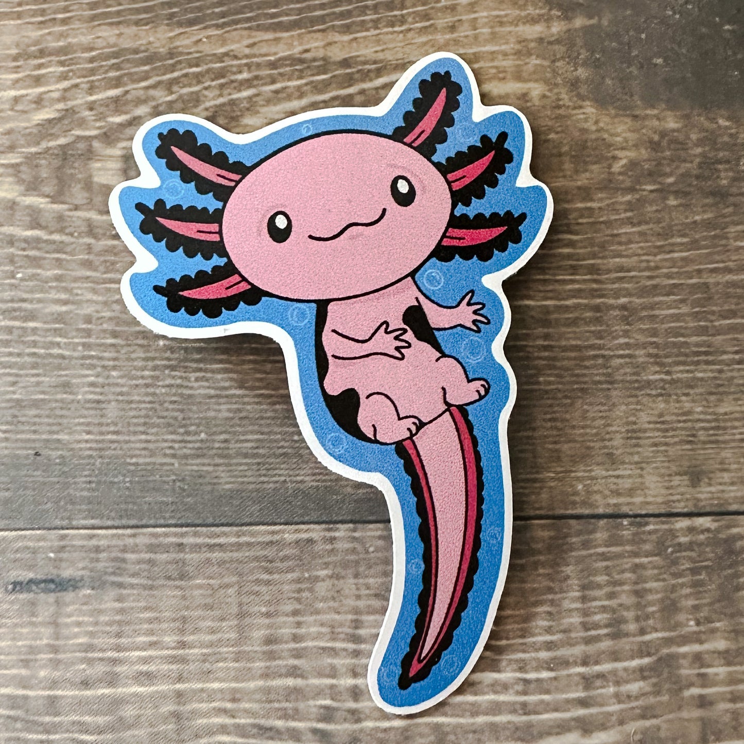Pink Axolotl Sticker