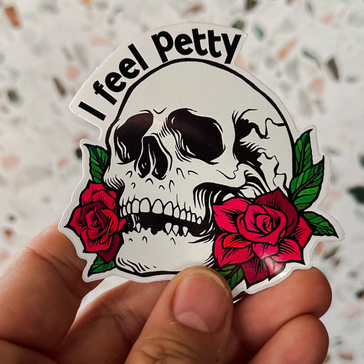I feel Petty Skull Sticker