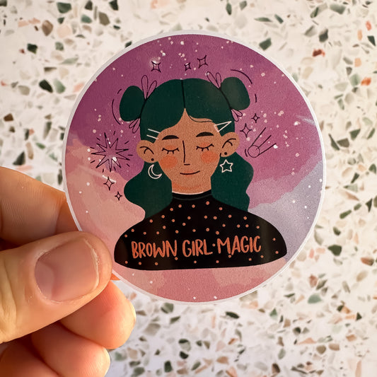 Brown Girl Magic Sticker