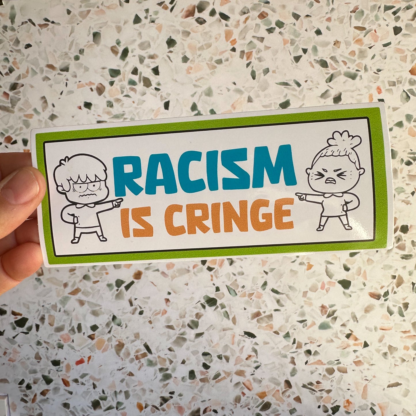 Racism is Cringe Bumper Sticker