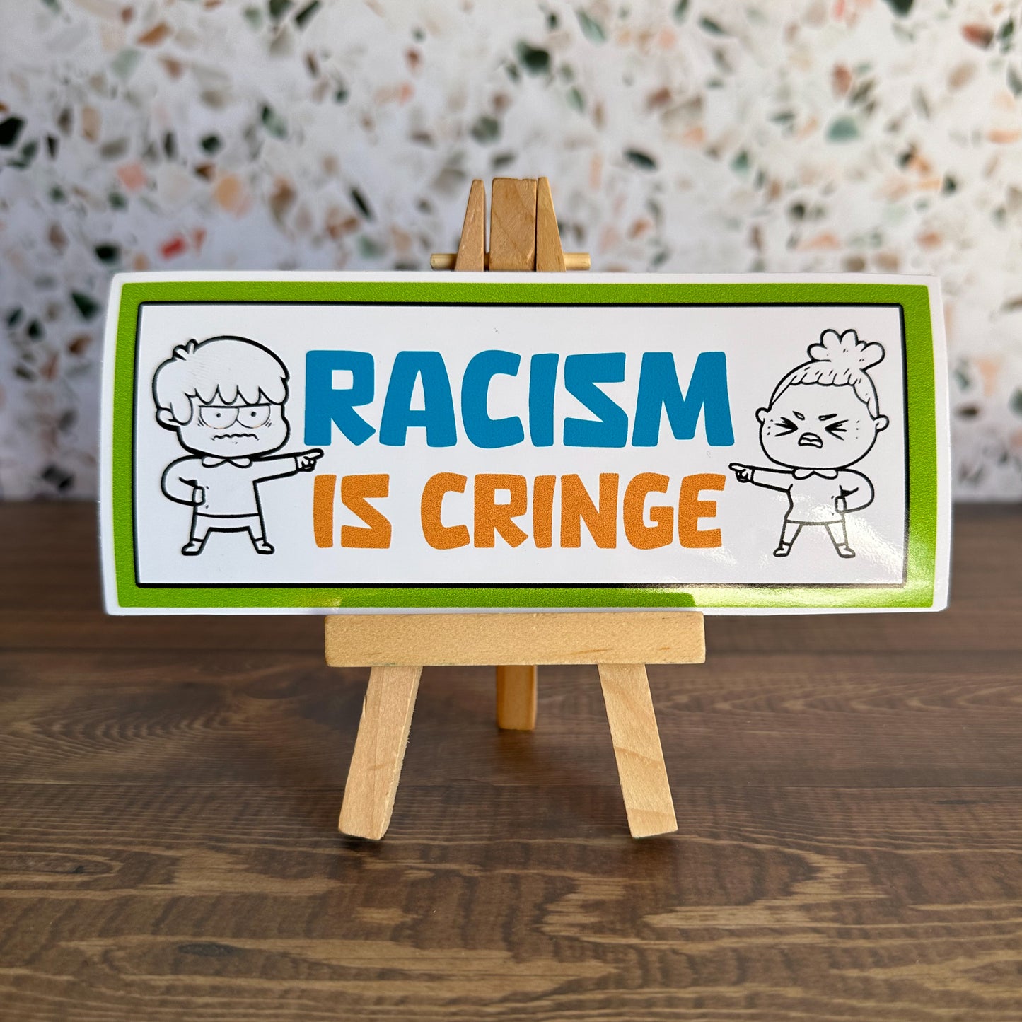 Racism is Cringe Bumper Sticker