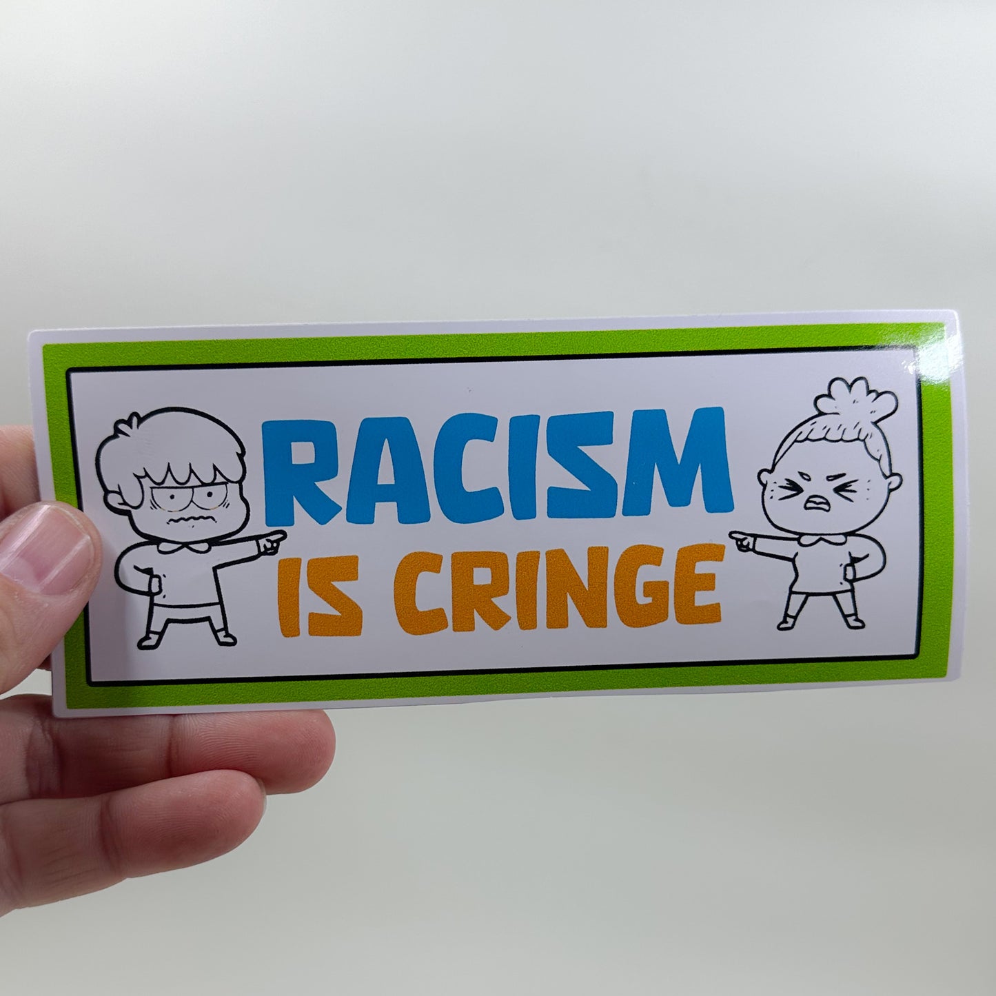 Racism is Cringe Bumper Sticker