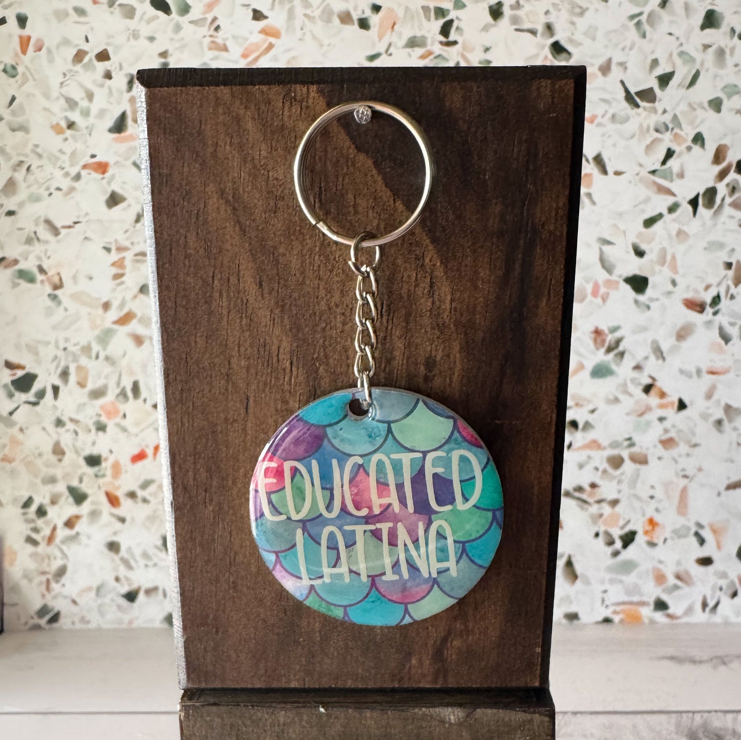Educated Latina Keychain