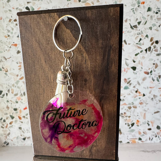 Future Doctora Alcohol Ink Keychains