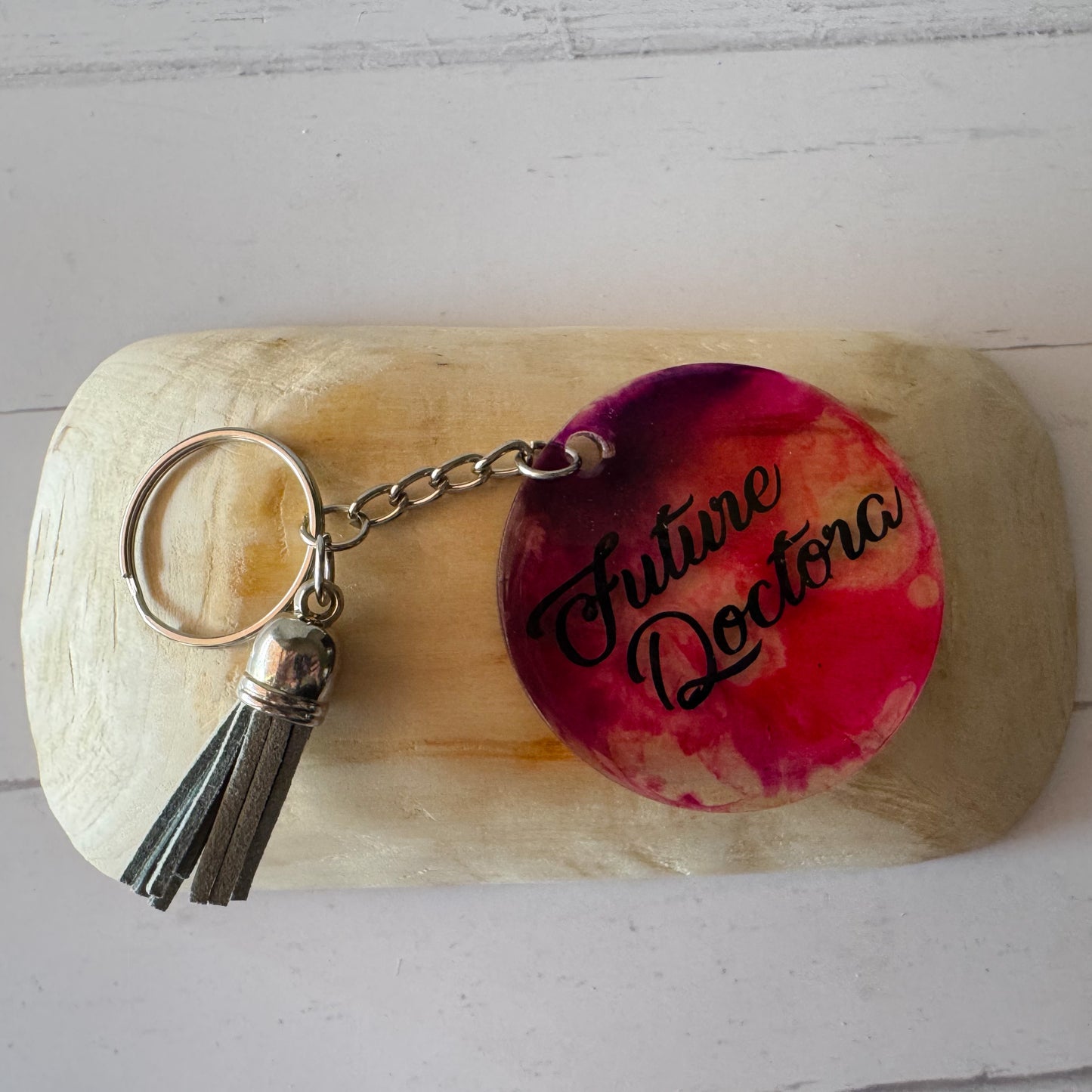 Future Doctora Alcohol Ink Keychains