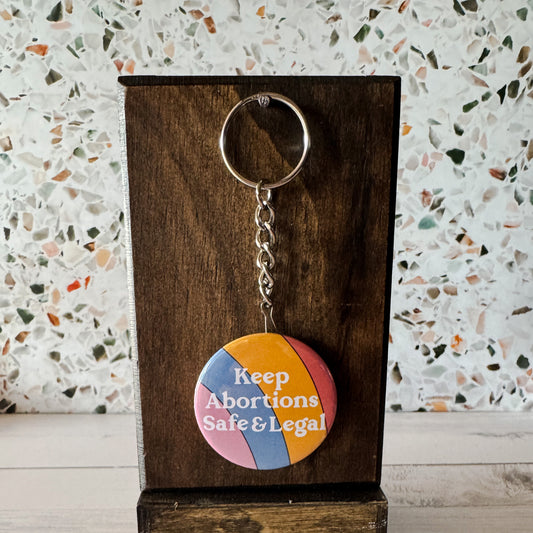 Keep Abortions Safe & Legal Bottle Opener Keychain