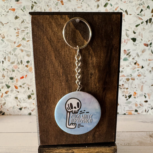 Fuck White Supremacy Bottle Opener Keychain