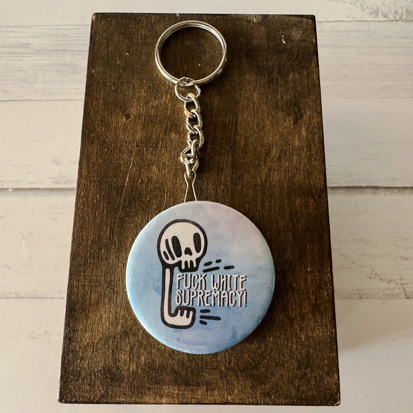 Fuck White Supremacy Bottle Opener Keychain