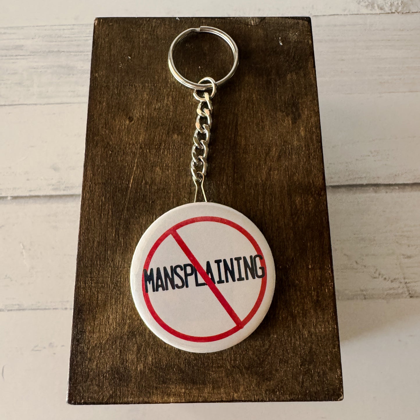 No Mansplaining Bottle Opener Keychain