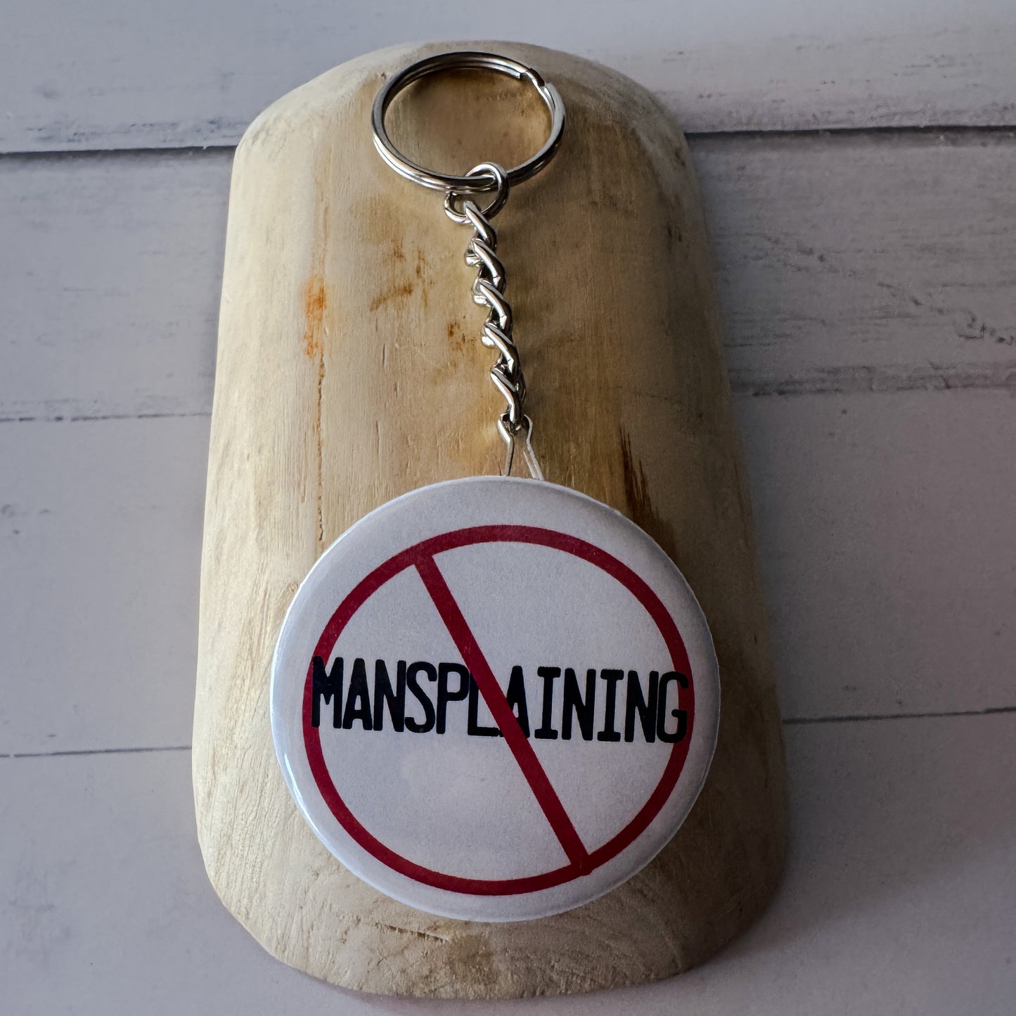 No Mansplaining Bottle Opener Keychain