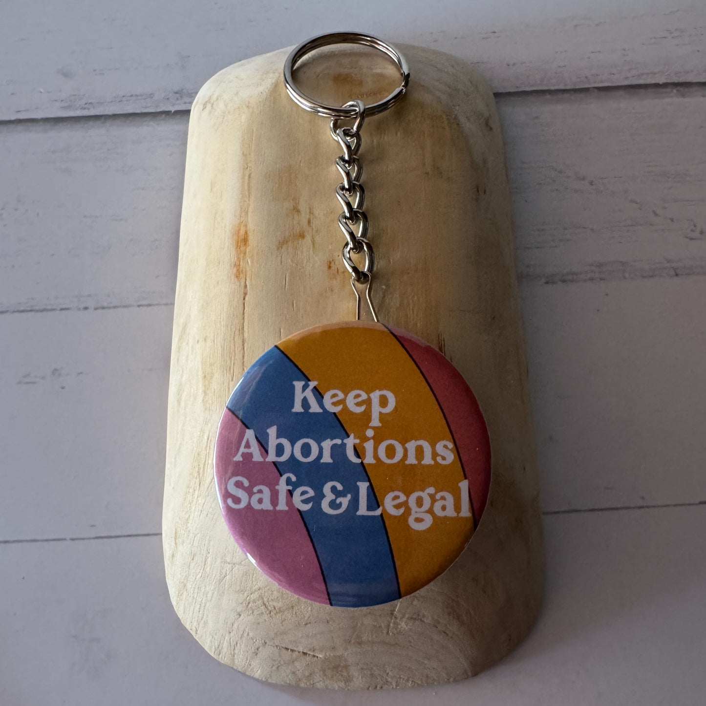 Keep Abortions Safe & Legal Bottle Opener Keychain
