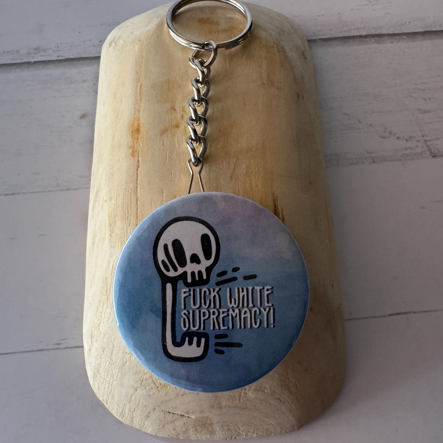 Fuck White Supremacy Bottle Opener Keychain